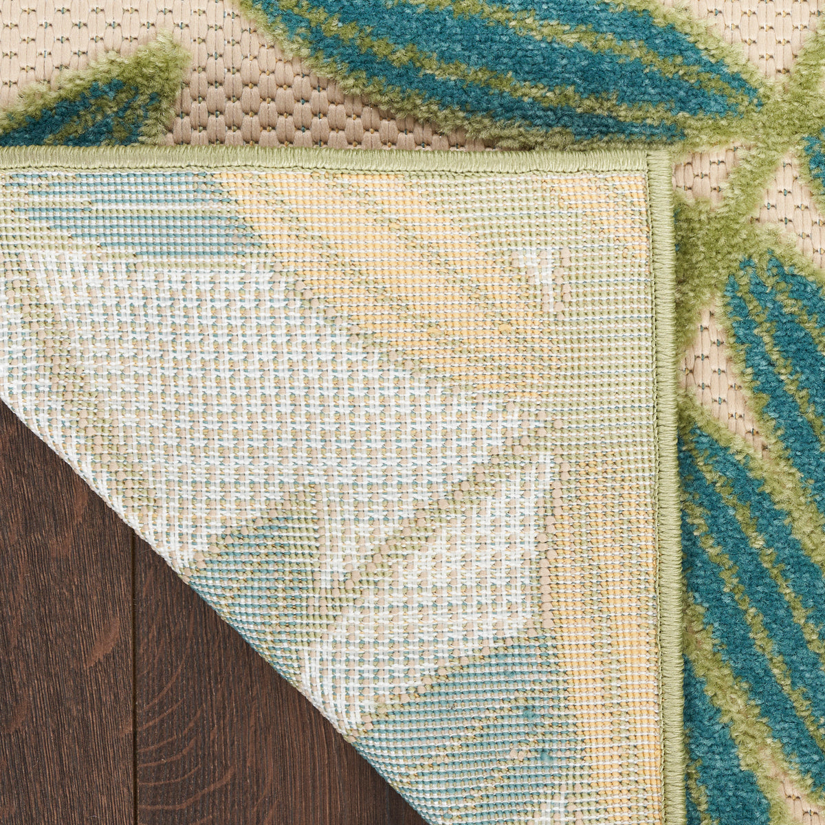 nourison aloha alh18 green multicolor rug