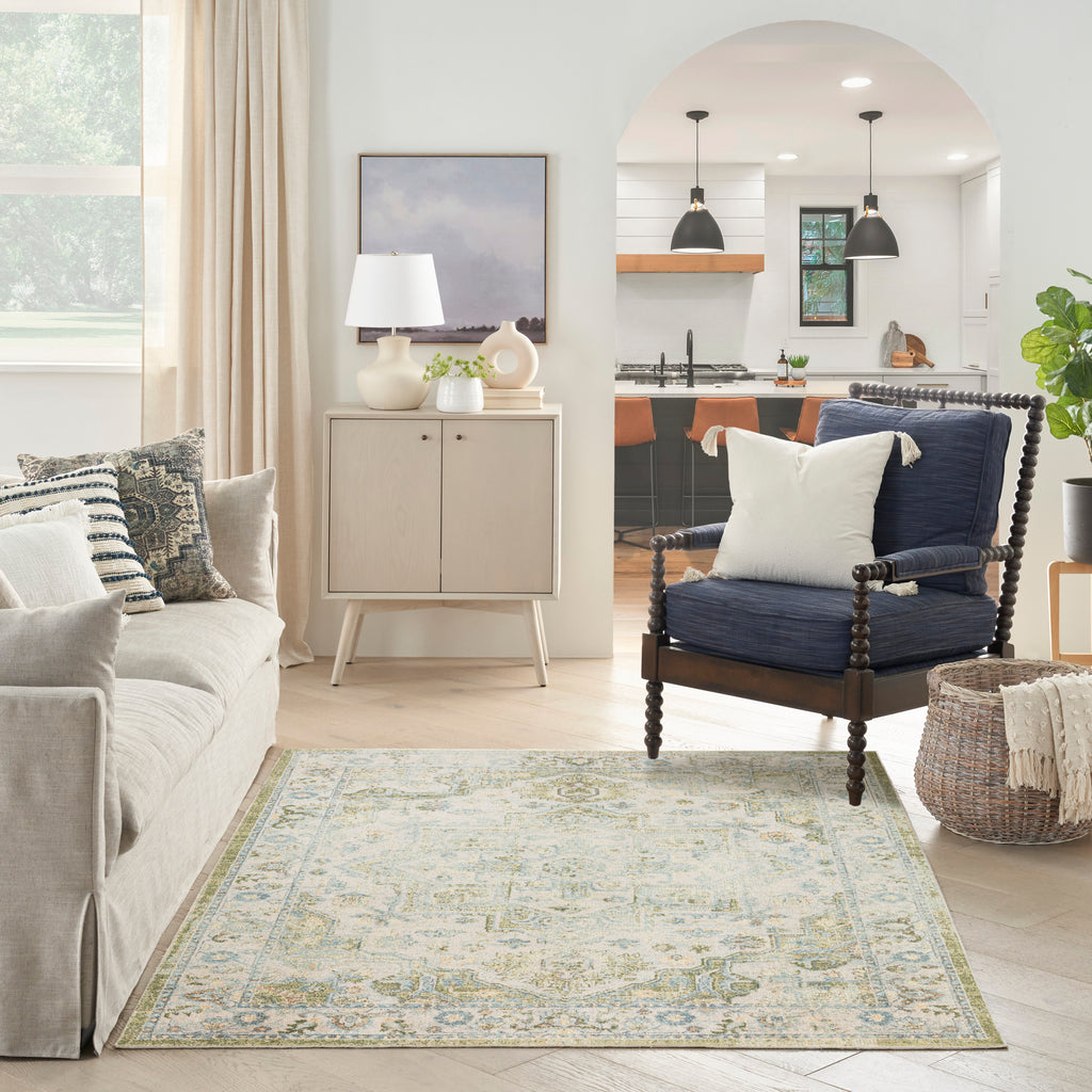 nourison astra machine washable asw12 blue green rug