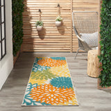 nourison aloha alh05 turquoise multicolor rug