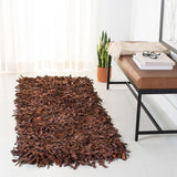 safavieh clearance leather shag lsg511b saddle rug