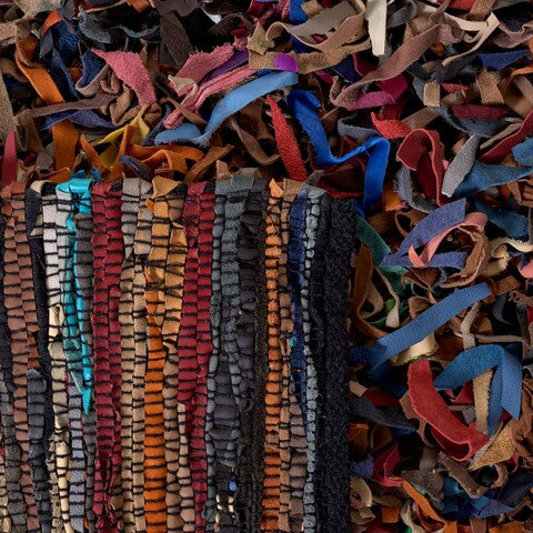 safavieh clearance leather shag lsg511m multi rug
