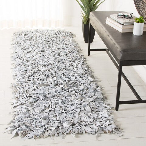 safavieh clearance leather shag lsg601c grey rug