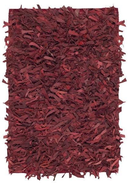 safavieh clearance leather shag lsg601d red rug