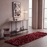 safavieh clearance leather shag lsg601d red rug