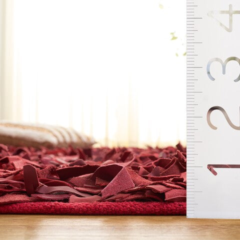 safavieh clearance leather shag lsg601d red rug