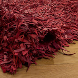 safavieh clearance leather shag lsg601d red rug