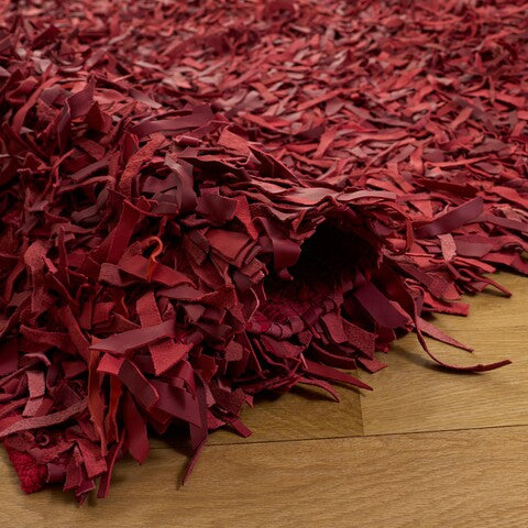 safavieh clearance leather shag lsg601d red rug
