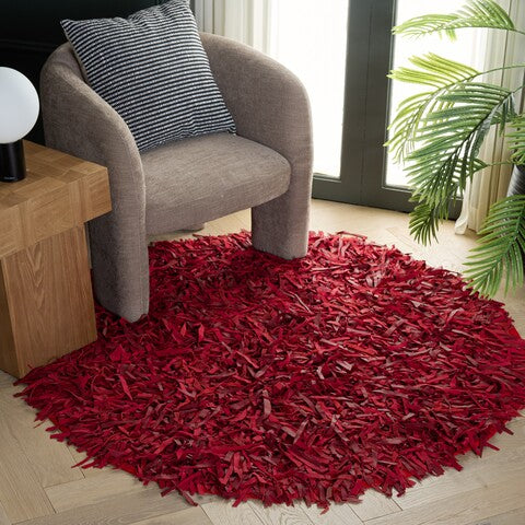safavieh clearance leather shag lsg601d red rug