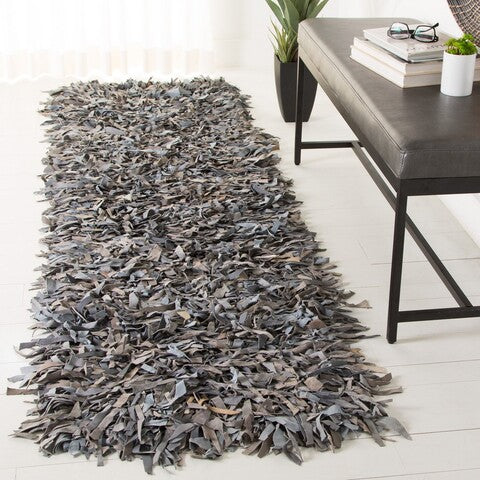 safavieh clearance leather shag lsg601g grey rug