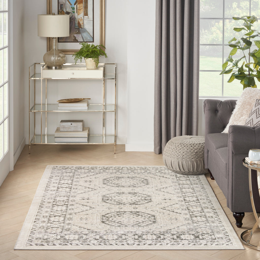 nourison serenity home srh01 ivory grey rug