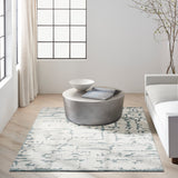 nourison ck009 sculptural scl01 teal rug