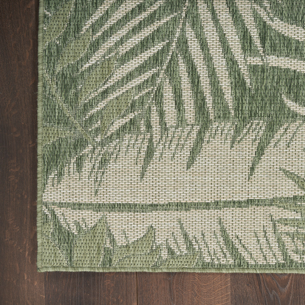 nourison garden oasis goa02 green ivory rug