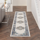 nourison passion psn03 ivory grey blue rug