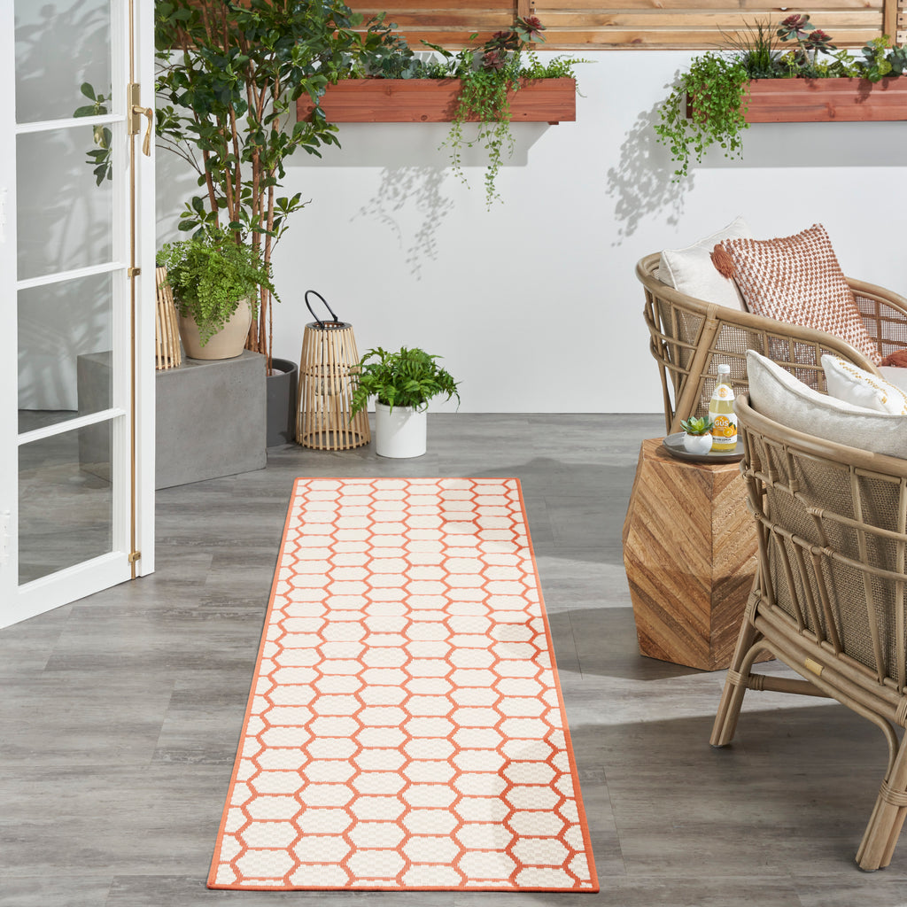 nourison twist reversible tws01 coral rug