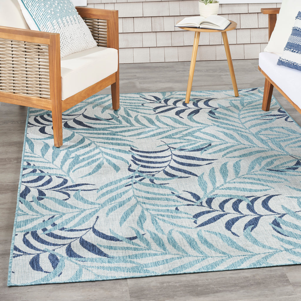 nourison garden oasis goa01 blue rug