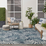 nourison garden oasis goa01 navy rug