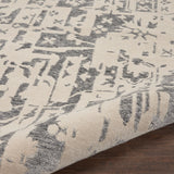 nourison silk shadows sha19 ivory grey rug