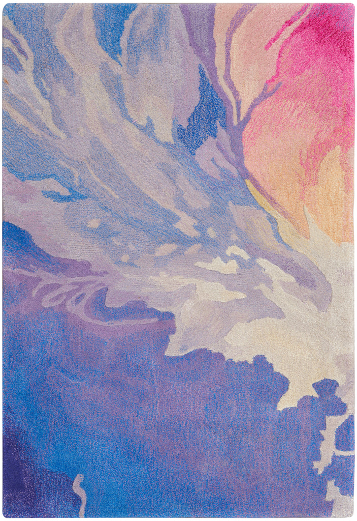 nourison prismatic prs37 blue multicolor rug