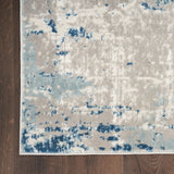 nourison quarry qua01 ivory grey blue rug