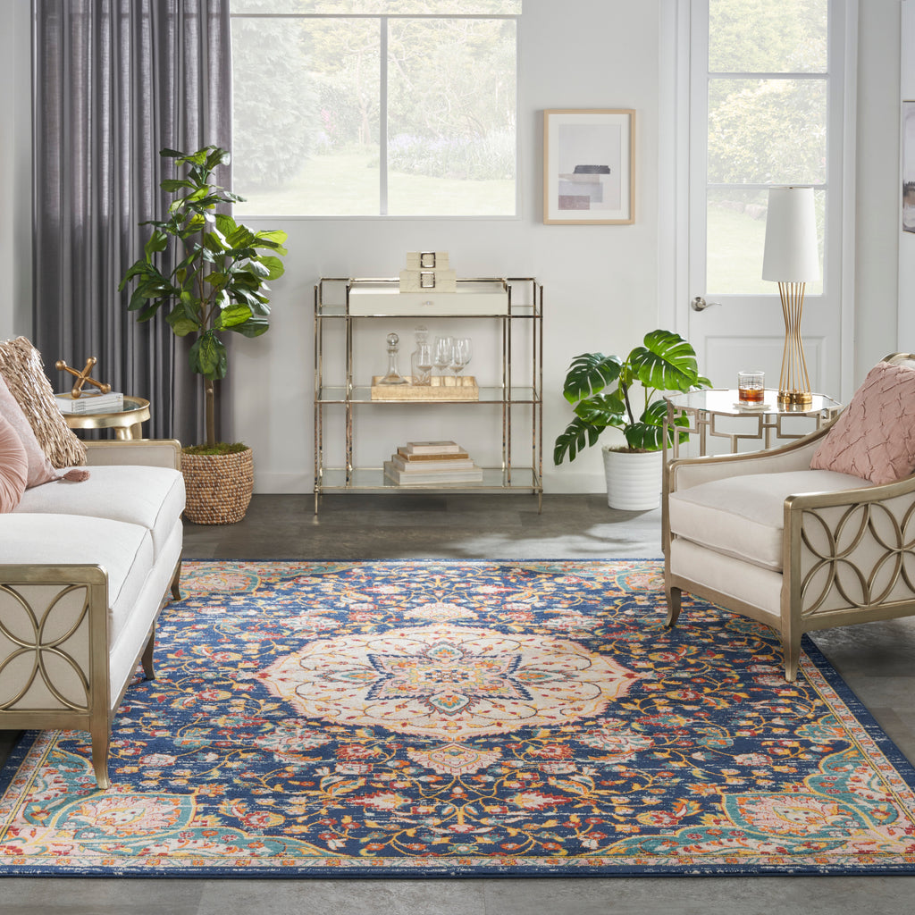 nourison passion psn22 navy multicolor rug