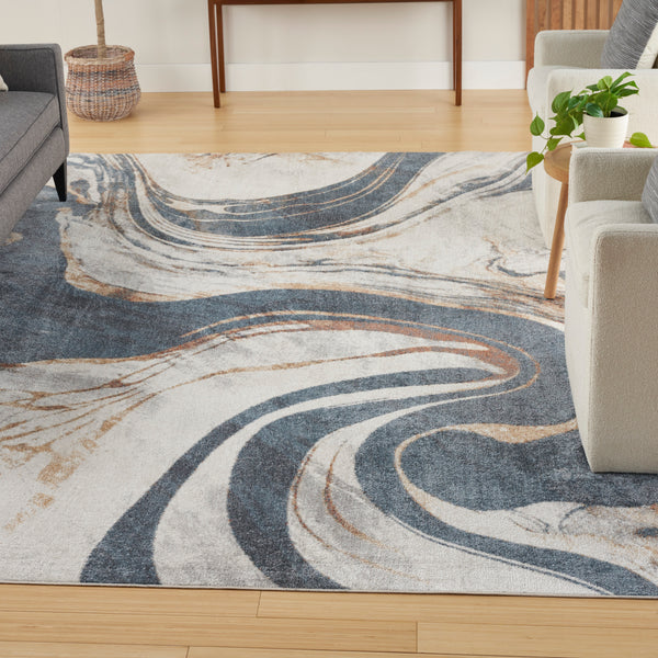 nourison astra machine washable asw15 ivory blue rug