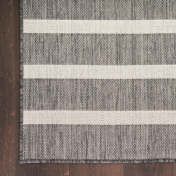 nourison positano pos03 charcoal ivory rug