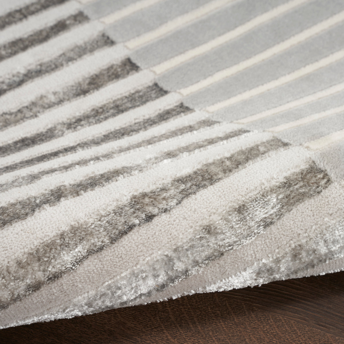 nourison brushstrokes bsk04 silver grey rug