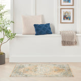nourison astra machine washable asw12 beige blue rug