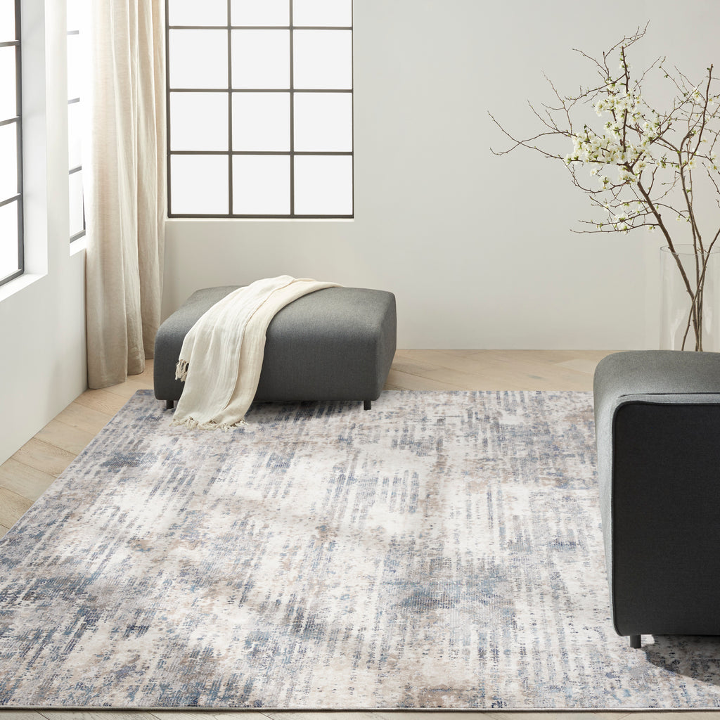 nourison ck022 infinity ifn04 ivory grey blue rug