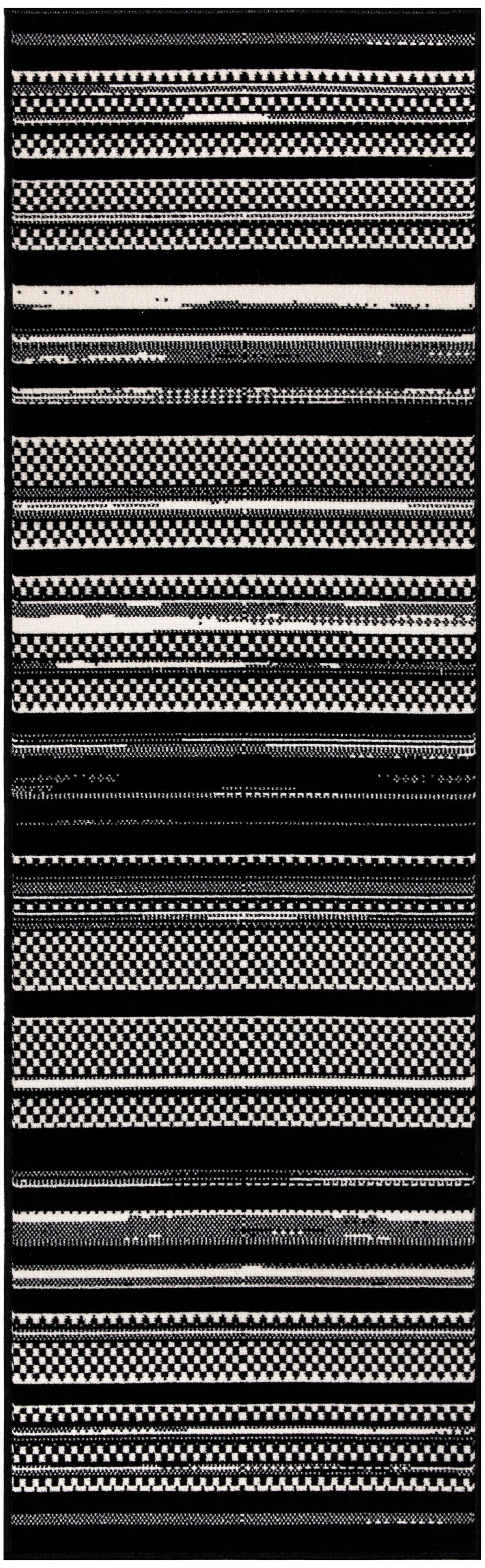 nourison grafix grf41 black white rug