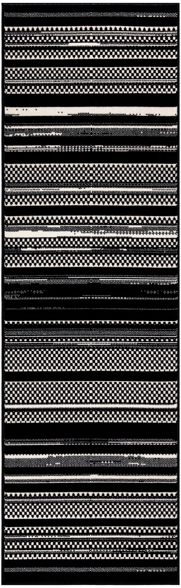 nourison grafix grf41 black white rug