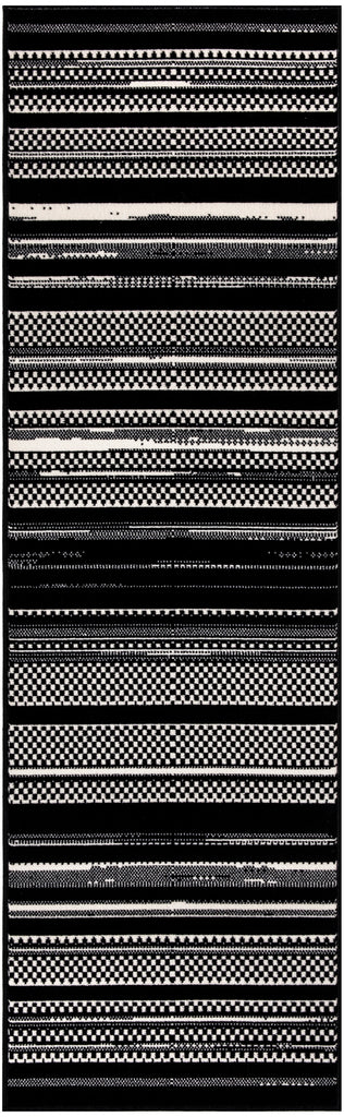 nourison grafix grf41 black white rug