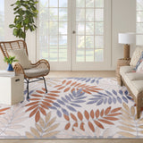 nourison aloha alh18 blue mocha rug