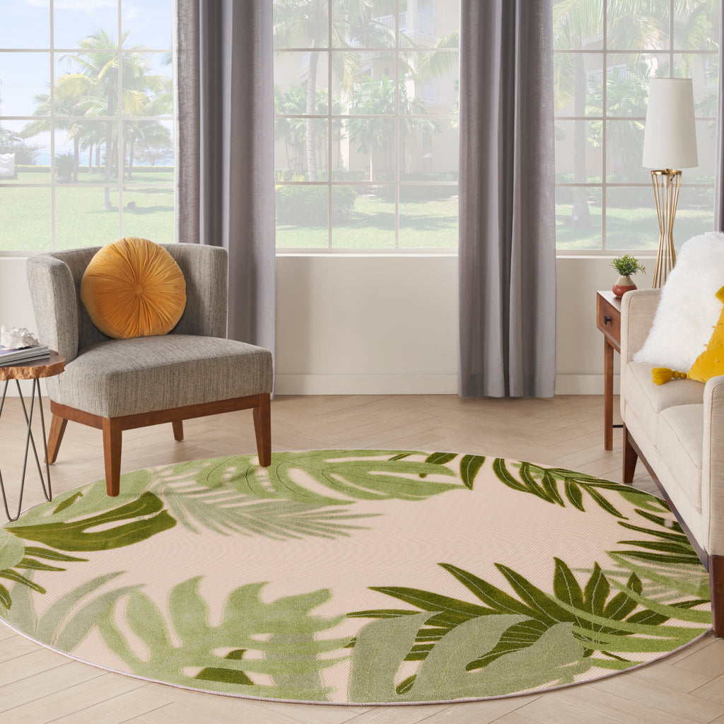 nourison aloha alh40 ivory green rug