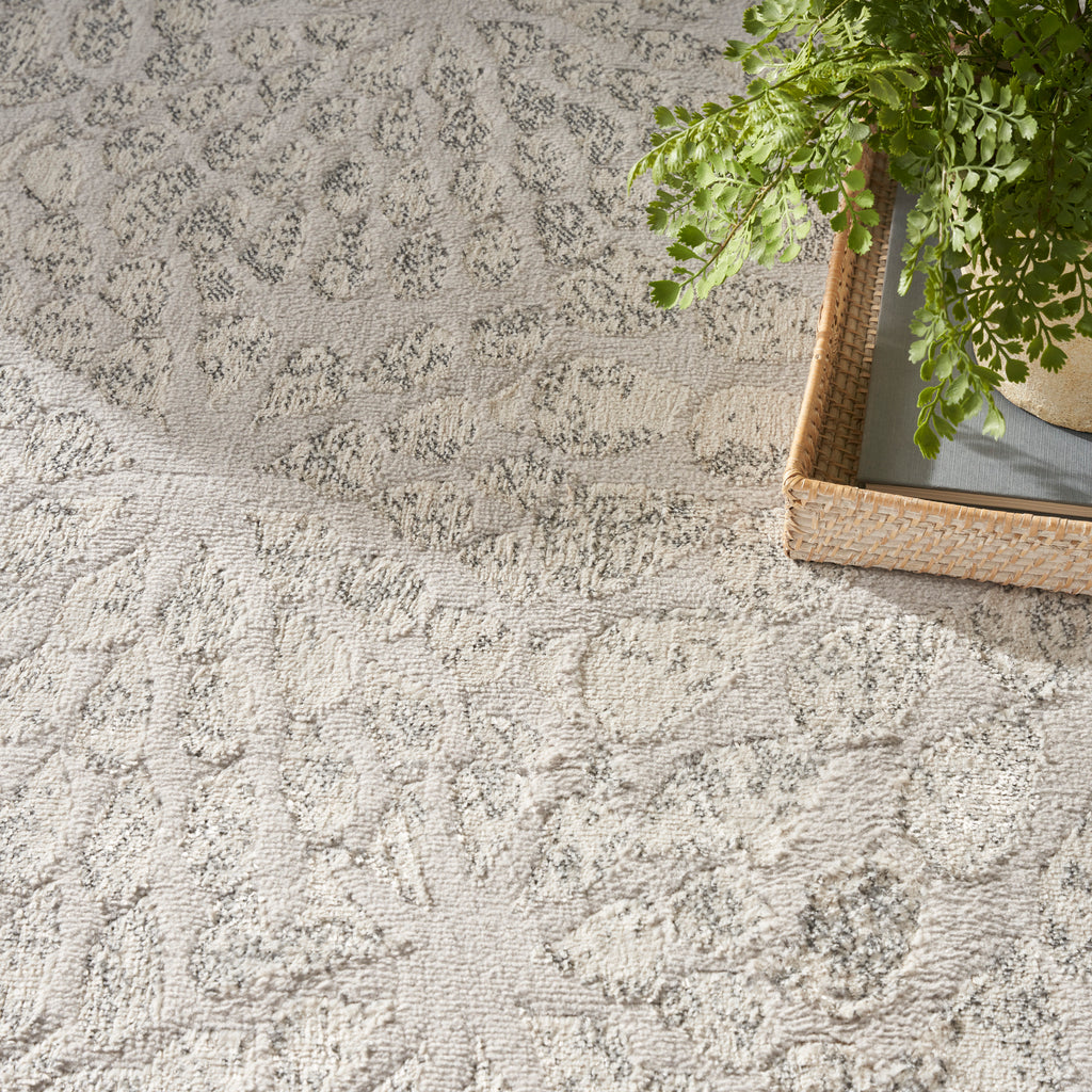 nourison ambiance ami02 grey silver rug
