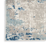 nourison quarry qua01 ivory grey blue rug