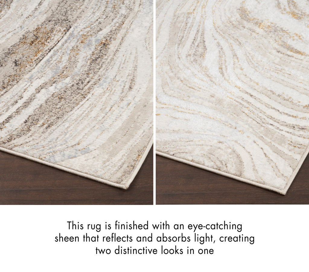 nourison glitz glz22 grey gold rug