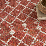 nourison positano pos02 terracotta rug