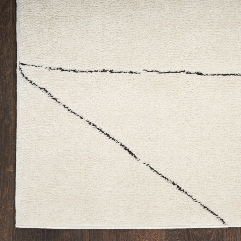 nourison modern comfort mnc02 ivory black rug
