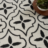 nourison nourison essentials nre04 ivory black rug
