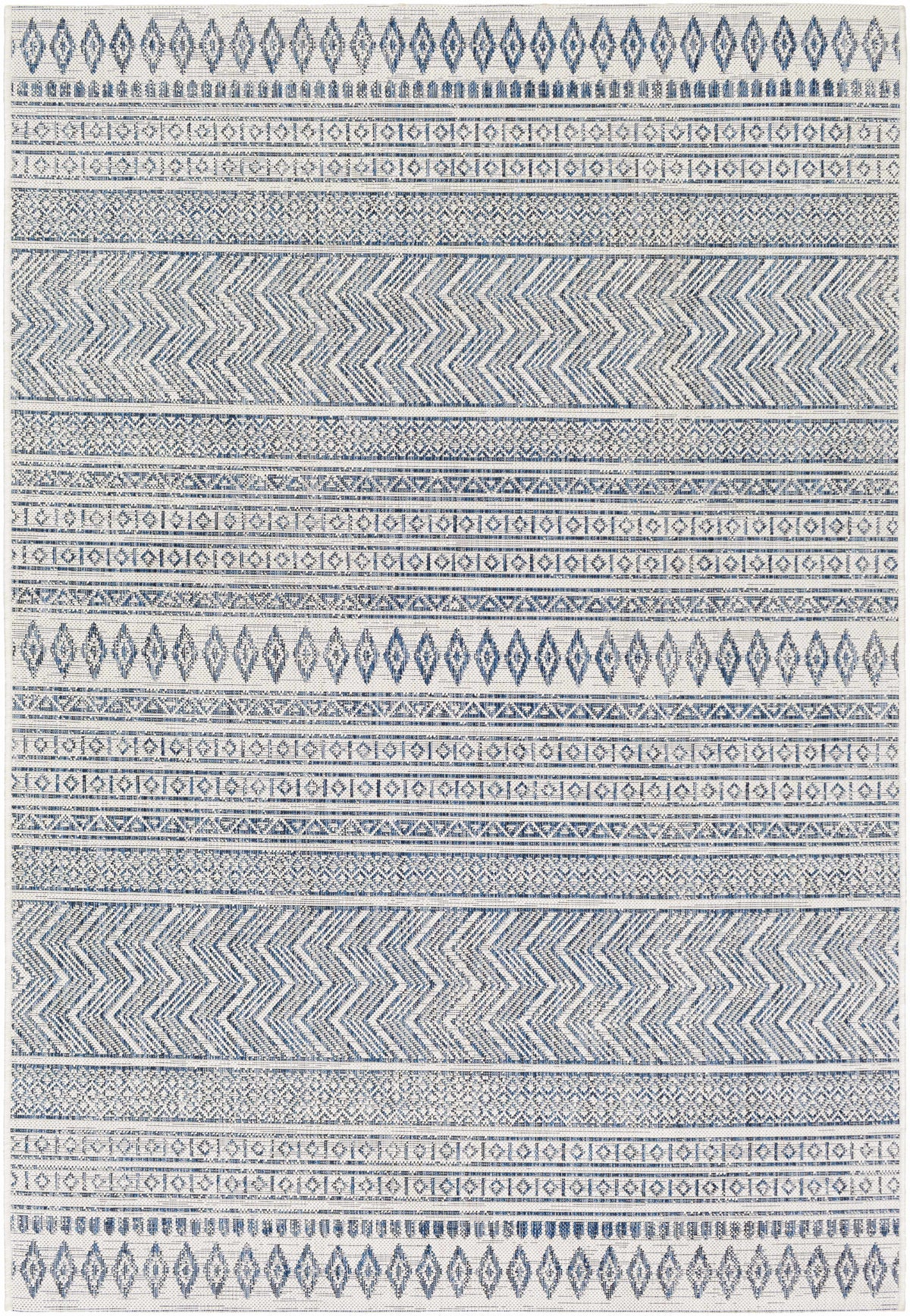 Hauteloom Madras MADRA Navy Machine Made Polypropylene Rug