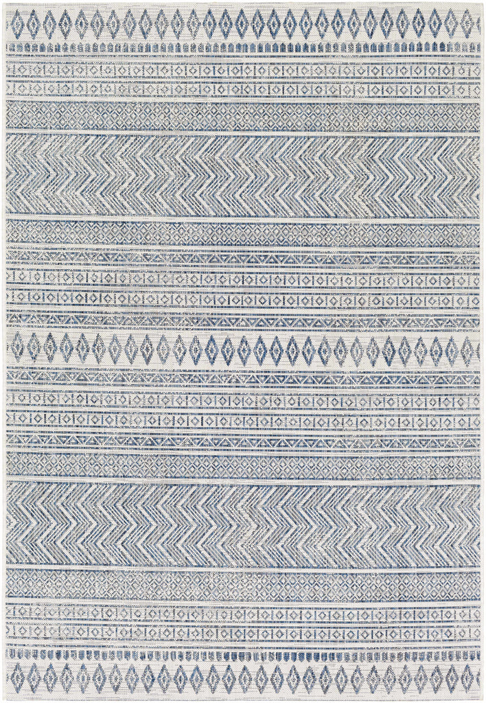 Hauteloom Madras MADRA Navy Machine Made Polypropylene Rug
