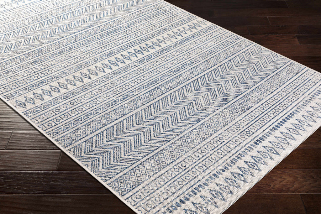 Hauteloom Madras MADRA Navy Machine Made Polypropylene Rug