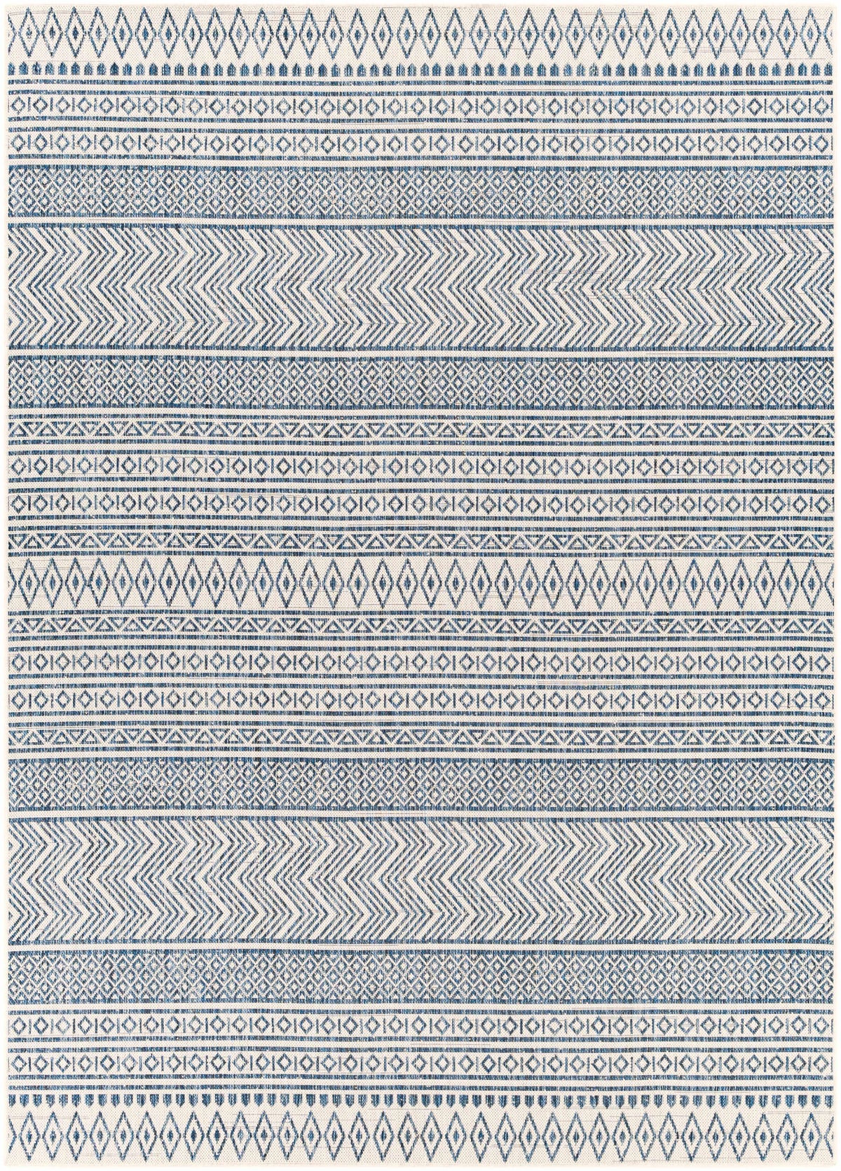 Hauteloom Madras MADRA Navy Machine Made Polypropylene Rug