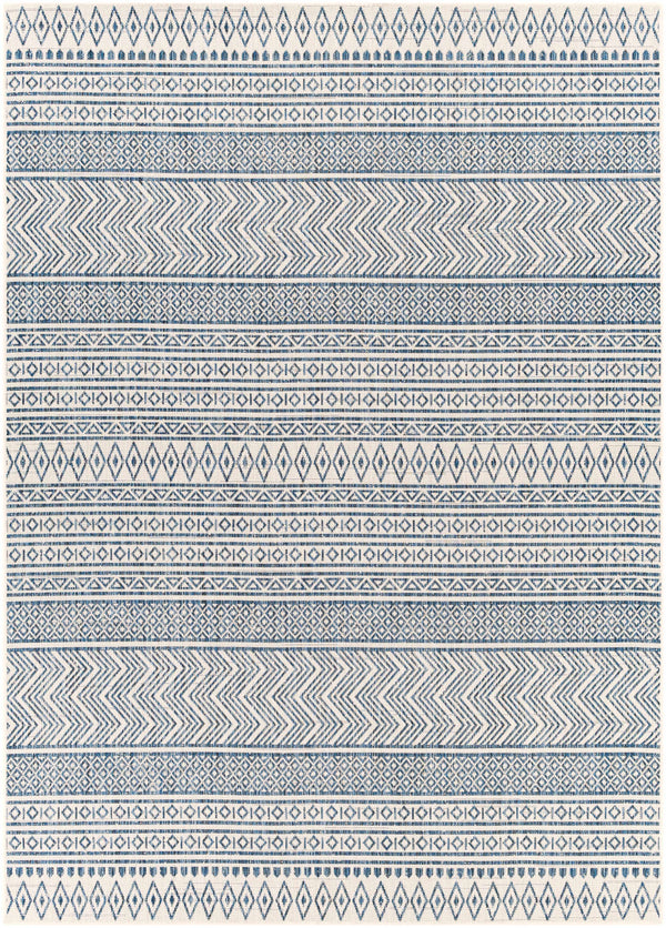 Hauteloom Madras MADRA Navy Machine Made Polypropylene Rug