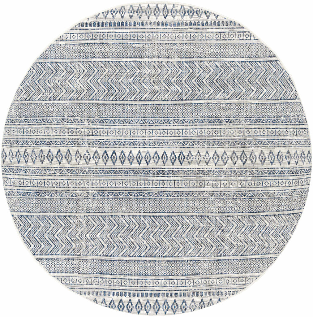 Hauteloom Madras MADRA Navy Machine Made Polypropylene Rug