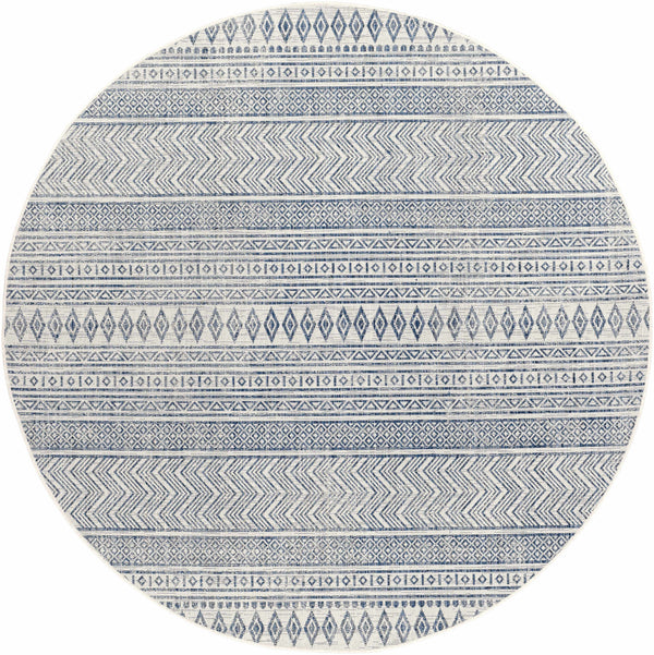 Hauteloom Madras MADRA Navy Machine Made Polypropylene Rug