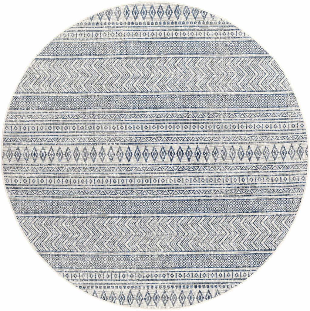 Hauteloom Madras MADRA Navy Machine Made Polypropylene Rug