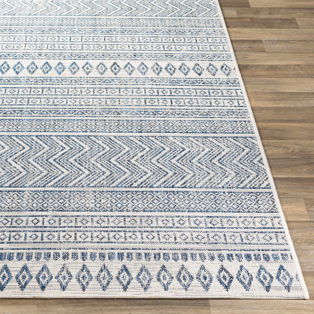 Hauteloom Madras MADRA Navy Machine Made Polypropylene Rug