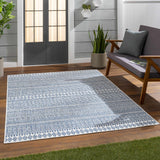 Hauteloom Madras MADRA Navy Machine Made Polypropylene Rug